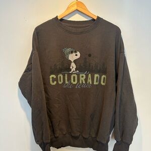 American Eagle Outfitters Snoopy  Colorado Ski Team Crewneck Sweatshirt